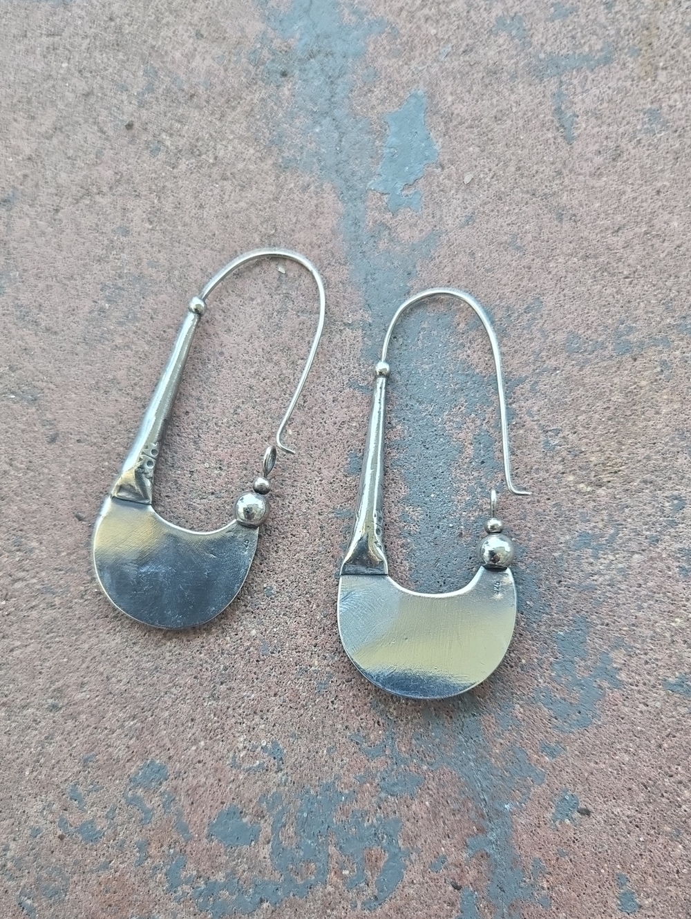 Noir Kala .925 Sterling Silver Drop Earrings - Silver